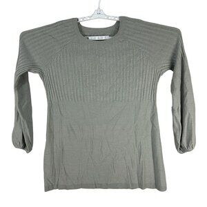 Apt 9 Womens Ribbed Long Sleeve Knit Sweater XL Sage Green Comfortable